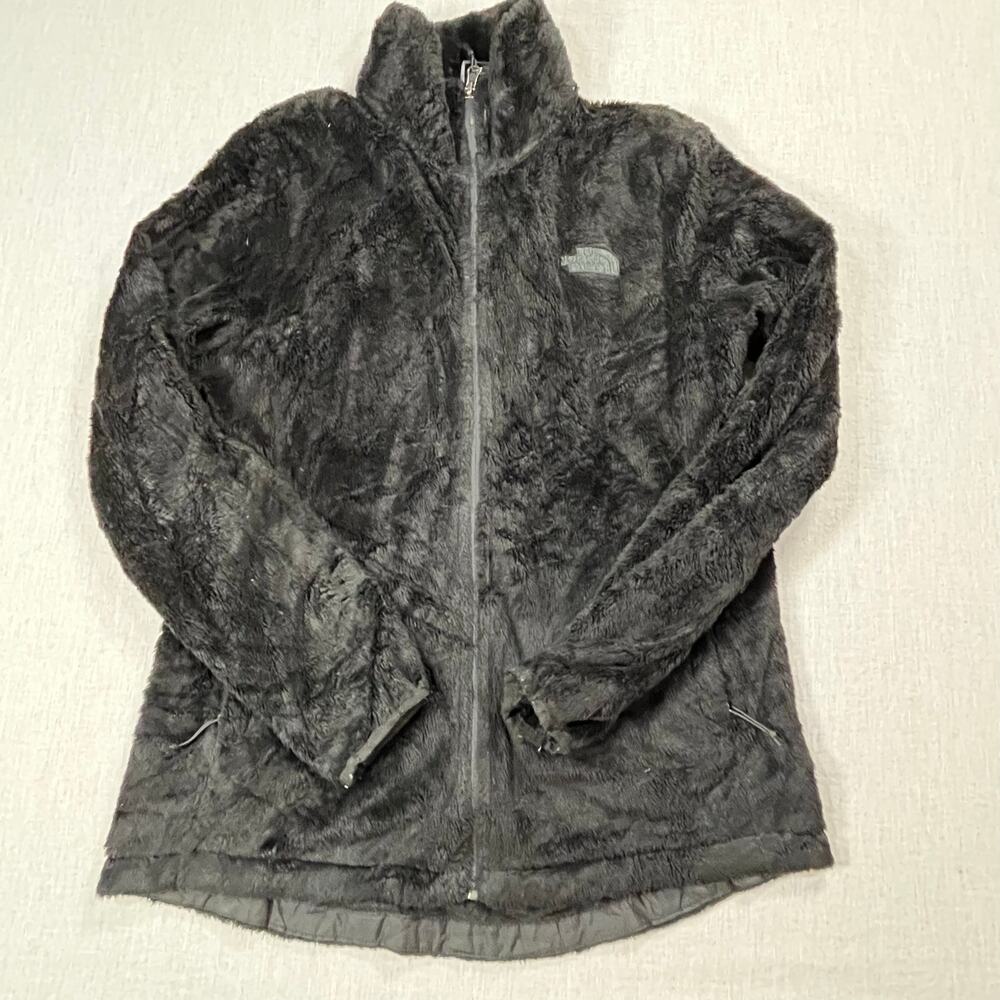 The North Face Women’s‎ Med Black Fuzzy Plush Full Zip Fleece Jacket Soft Winter